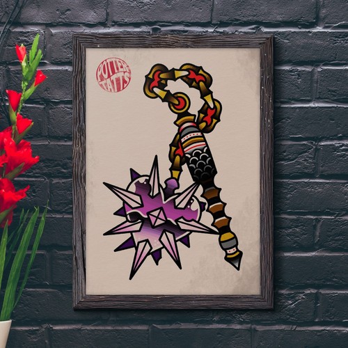 Flail cromato rosa