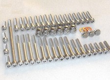 Suzuki RM125 K/L/M 1989-91 Scarico Cilindro Motore, Kit Dado Bullone Allen Inox