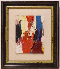 DIPINTO Gemalt OLIO MATERICO SU CARTONE  Peter CASAGRANDE 2001 13,5x17