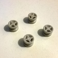 4x LEGO 4624 Wheel Centre Small Gray 6597 6375 107 5134 6339 6939 6984 6378 5178