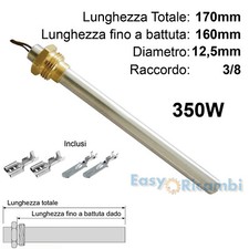 Resistenza Candeletta 350W stufa pellet 170mm / 160mm 12,5 Palazzetti Edilkamin