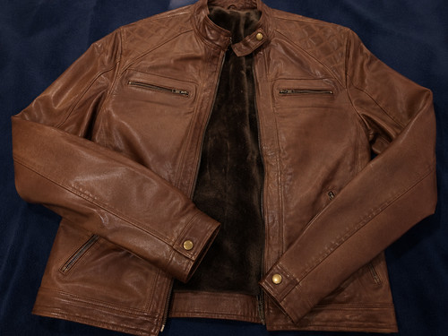 Giacca pelle uomo - , racer