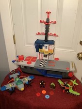 Portaerei vintage Fisher Price Imaginext Sky Racers con accessori