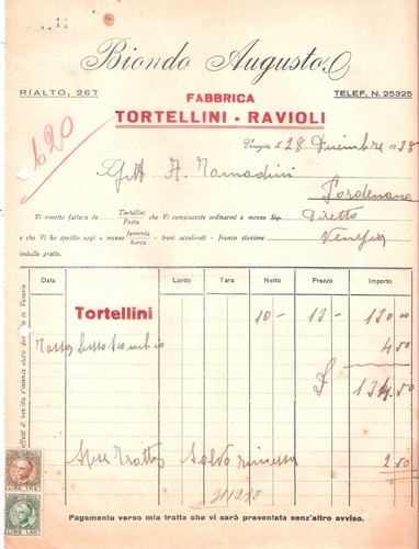 Fattura con marca bollo - con, da