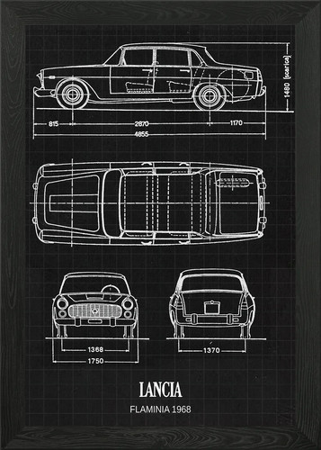 Quadro lancia flaminia 1968 - lancia,