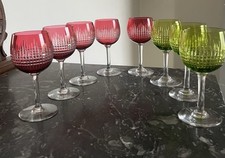 8 Verres En  Cristal Taillé