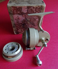 RARO MULINELLO DA SPINNING MONTI VINTAGE IN SCATOLA - SUPER THREADLINE + BOBINA DI RICAMBIO