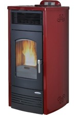 LAMINOX ST 13 AP-R VALENTINA AIR PLUS STUFA A PELLET 16 KW ROSSO BORDEAUX
