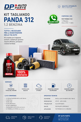 Kit tagliando fiat panda 2 - kit,
