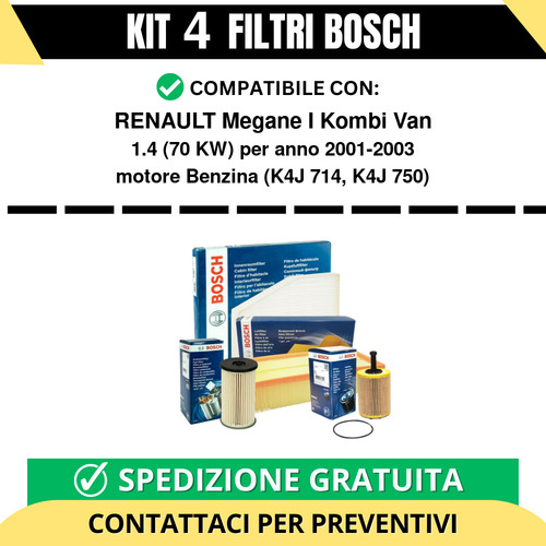 Kit bosch filtri tagliando - bosch,