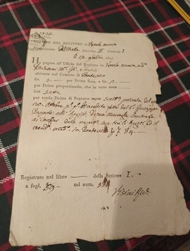 Ricevuta carta pergamena - ricevuta,