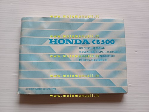 Honda 500 1975 manuale uso - cb,