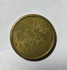 Raro Gettone Giostra cavalli Tecnotron Dedem LGI Kiddie Rides Anni ‘70 18 mm