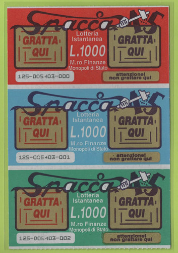 Gratta vinci lotto - e,