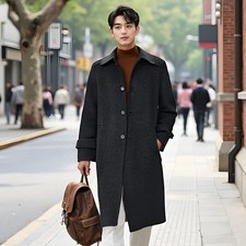 Cappotto trench uomo monopetto