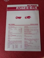 SCANIA CAMION BETONIERE R142E 6X4 BROCHURE TECNICA UFFICIALE CR 13 CR 19