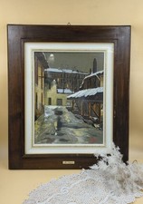 Dipinto Laganà certificato "Vicolo di notte"