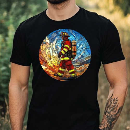 Shirt uomo pompiere vetro - t-shirt,