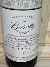Riccardo Ceretto Barolo Riserva 1961 Grande Annata