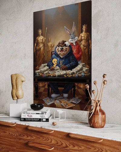 Quadro tela taz - bugs, bunny