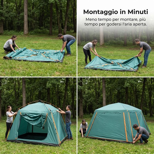 Tenda campeggio posti - 6-12,
