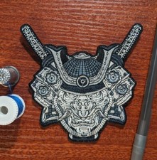 Samurai Kabuto Patch Elmetto Giapponese Armatura Shogun Ricamato Ferro su 4x4"