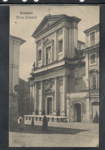 Cartolina genzano chiesa - genzano,