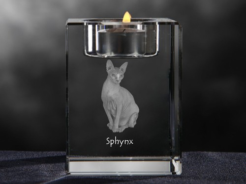 Gatto sphynx candelabro - gatto,