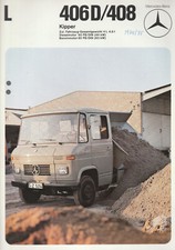 LKW Prospekt Mercedes Benz 406 D / 408  4 einzelne Seiten
