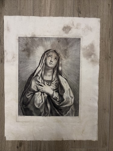 Stampa antica madonna in - stampa, (madonna