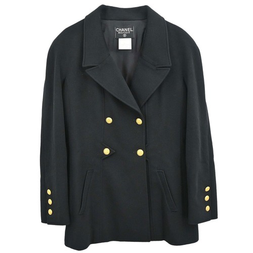 Giacca doppiopetto chanel nera - giacca,