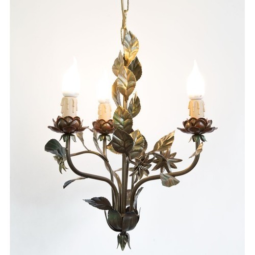 Lampadario ferro foglie a - foglie,