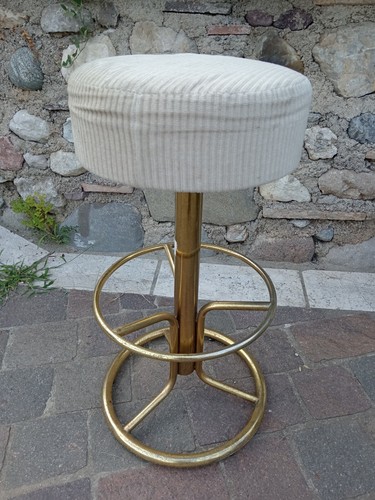 Sgabello alto rotondo vintage