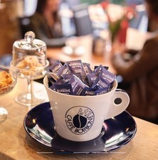 Tazzina Porta Zucchero Da Banco Marchio Caffè Borbone Con Piatto Blu - 1 Pz.