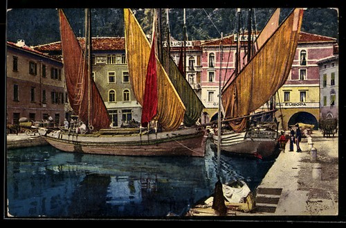 Cartolina riva affrancatura - cartolina, riva,