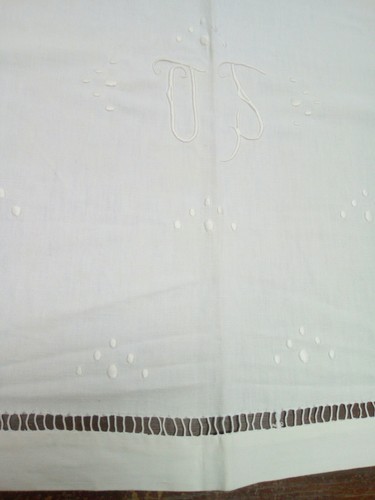 Lenzuolo bianco cotone ricamo - lenzuolo,