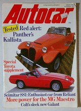 AUTOCAR MAGAZINE 1984 OCTOBER