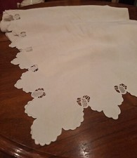 Antico  Lenzuolo Lino Ricamo A Mano Tre Teli Cm 240x260.perfette Condizioni.