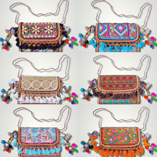 Borsa pochette ricamo - , banjara