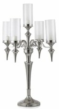 Candelabro 5 fiamme in vetro