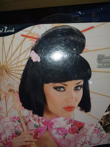 Parrucca geisha nera - parrucca,