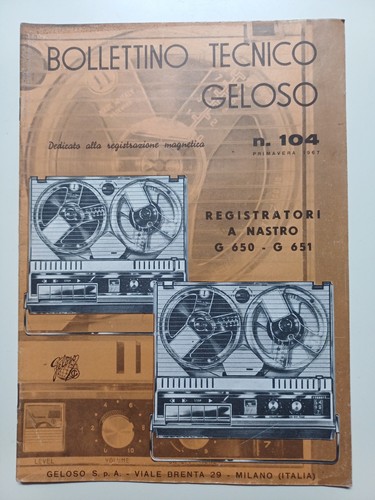 Bollettino tecnico geloso - tecnico, "geloso"