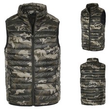 Smanicato Uomo Invernale Giubbino Militare Giubbotto Camouflage Gilet Veque