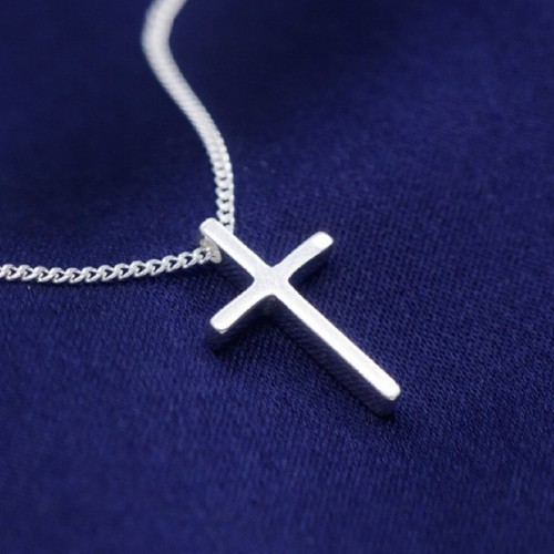 Collana ciondolo croce argento