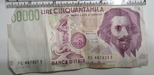 Italy 1992 50,000 Lire Bill