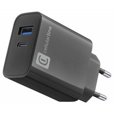 CELLULAR LINE Carica batteria da rete USB-C + USB-A