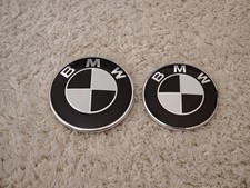 Emblema 82 mm 74 mm per cofano BMW portellone nero targhetta logo E46 E90