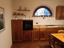 cucina completa di elettrodomestici usata in noce massello completa di forno elt
