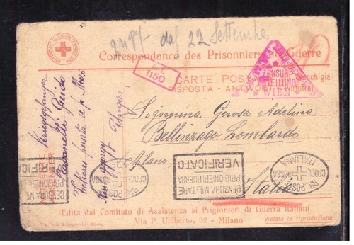 Cartolina prigionieri - prigionieri, di