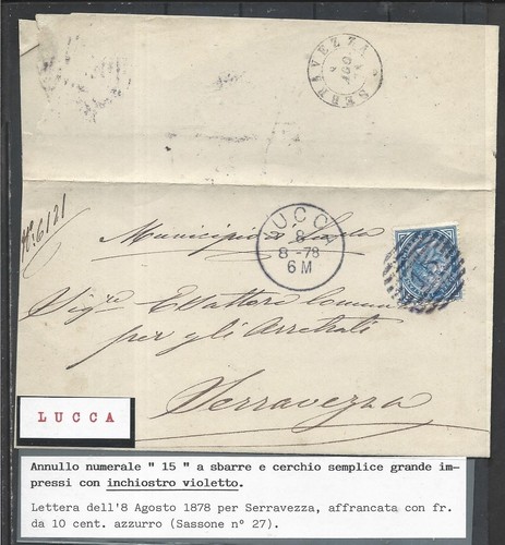 1878 10c con - numer.a, 15